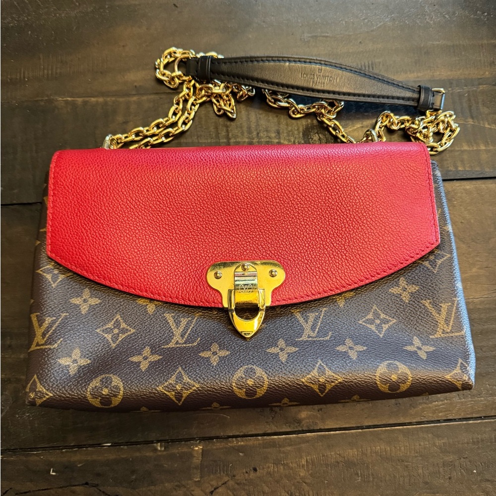 Louis Vuitton Red and Brown Crossbody Bag